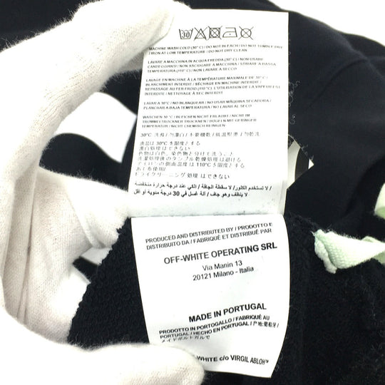 OFF-WHITE sweat OMBA003F17003016 cotton black Seeing Things CARAVAGGIO PAINTING Rosary mens M Used Authentic