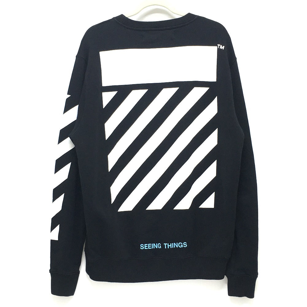OFF-WHITE sweat OMBA003F17003016 cotton black Seeing Things CARAVAGGIO PAINTING Rosary mens M Used Authentic