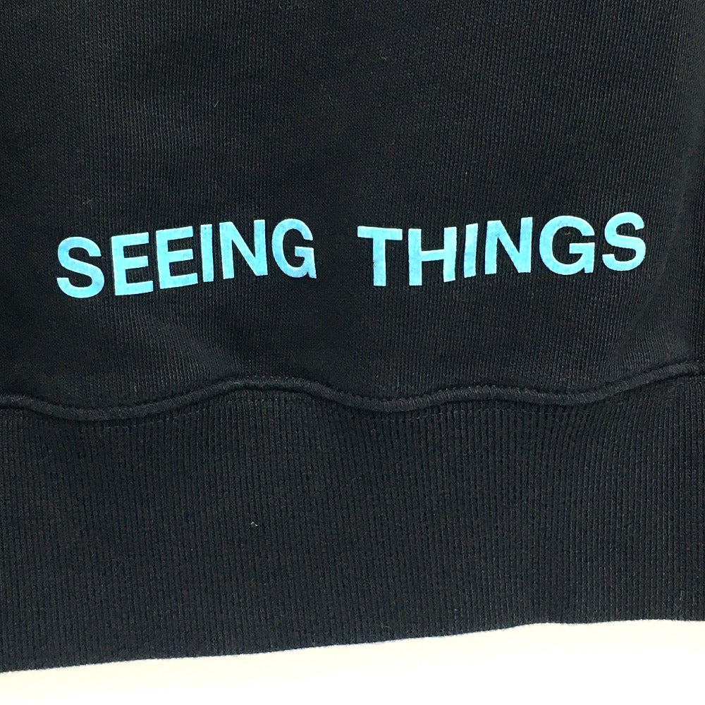 OFF-WHITE sweat OMBA003F17003016 cotton black Seeing Things CARAVAGGIO PAINTING Rosary mens M Used Authentic