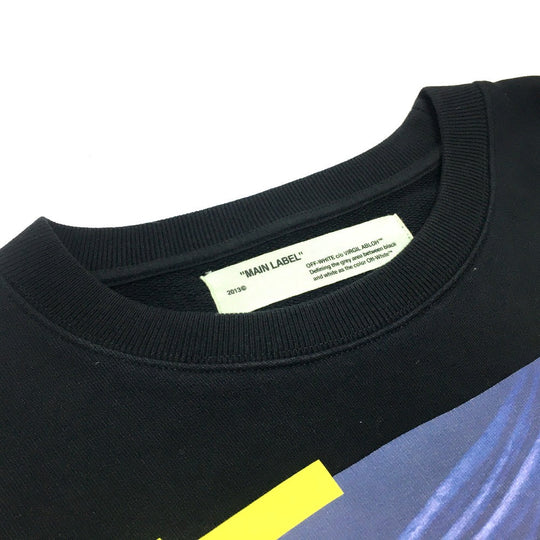 OFF-WHITE sweat OMBA003F17003016 cotton black Seeing Things CARAVAGGIO PAINTING Rosary mens M Used Authentic