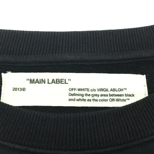 OFF-WHITE sweat OMBA003F17003016 cotton black Seeing Things CARAVAGGIO PAINTING Rosary mens M Used Authentic
