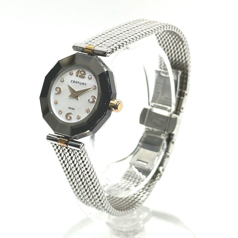 CENTURY Watches 606.7.S.AB1.15.SM Stainless Steel black Plat im time white dial