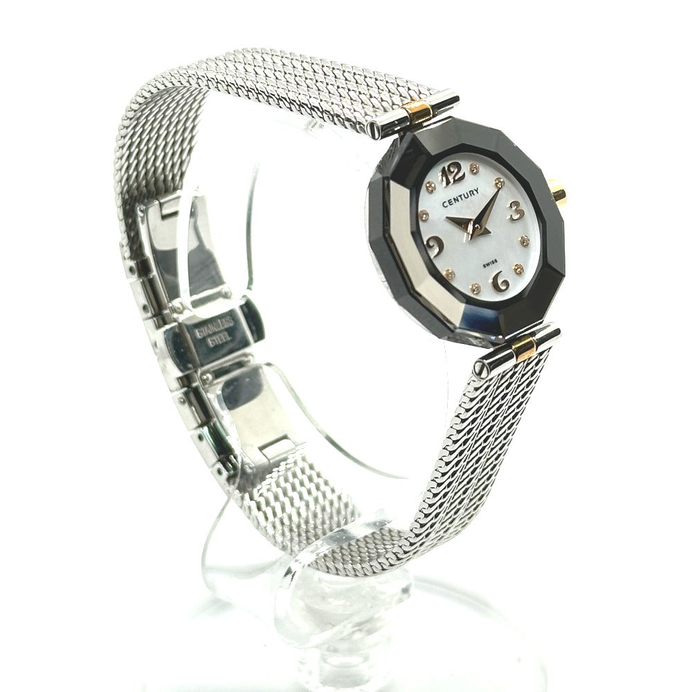 CENTURY Watches 606.7.S.AB1.15.SM Stainless Steel black Plat im time white dial