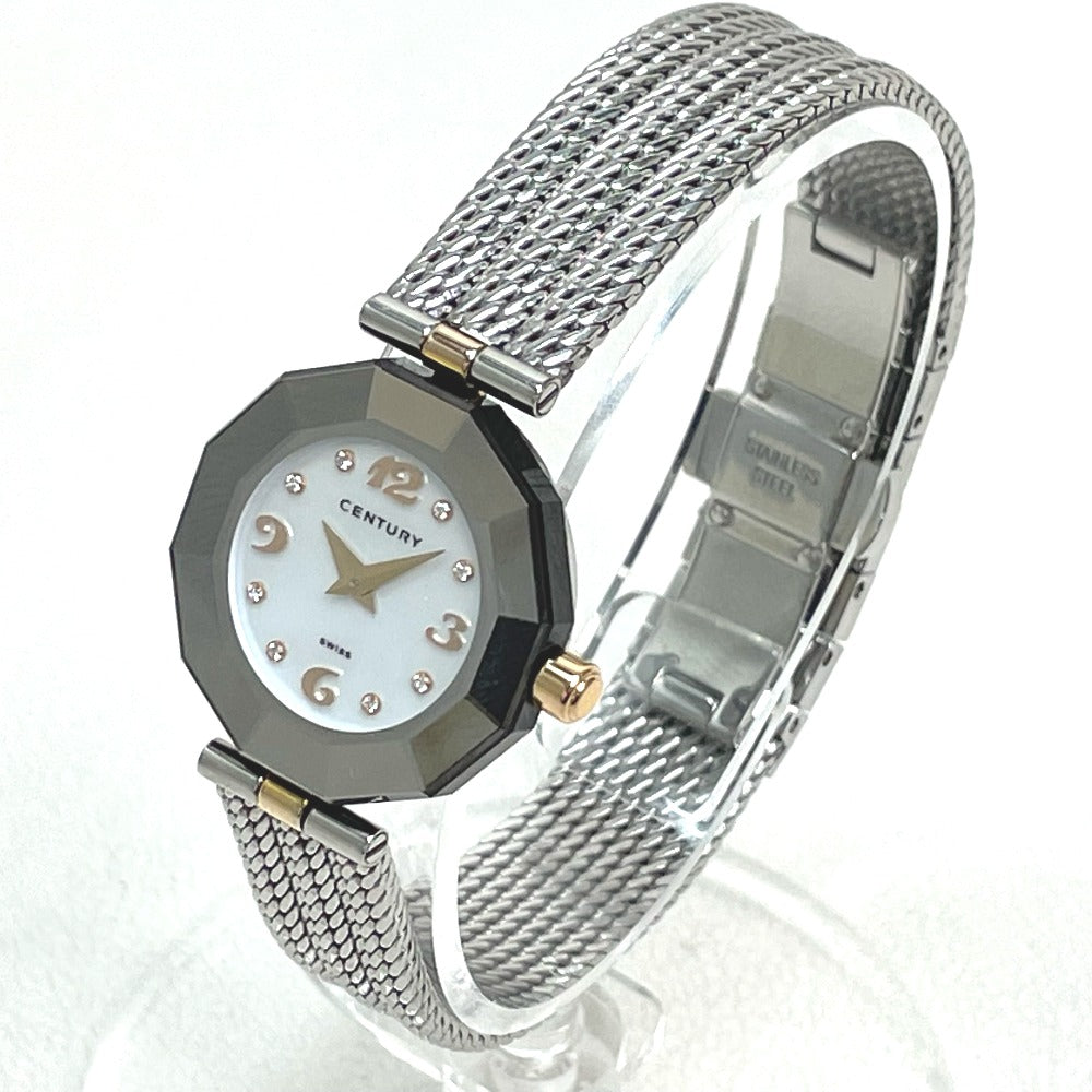 CENTURY Watches 606.7.S.AB1.15.SM Stainless Steel black Plat im time white dial