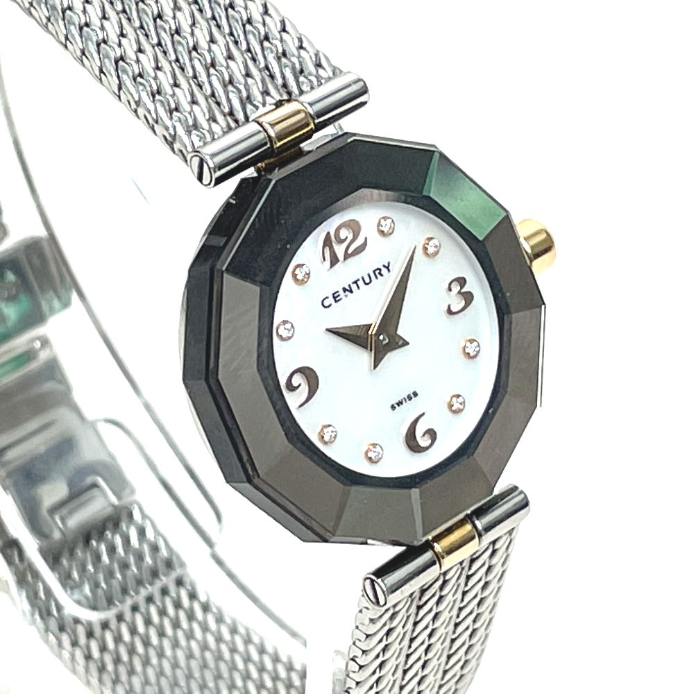 CENTURY Watches 606.7.S.AB1.15.SM Stainless Steel black Plat im time white dial
