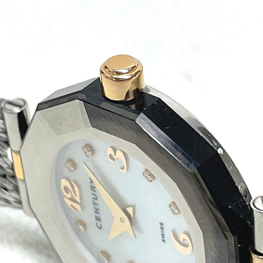 CENTURY Watches 606.7.S.AB1.15.SM Stainless Steel black Plat im time white dial