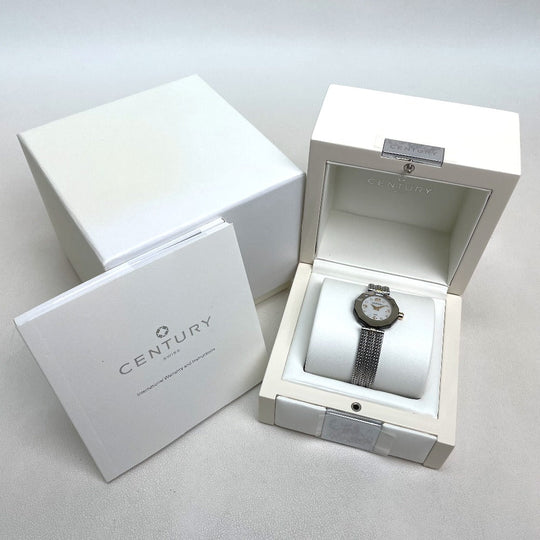 CENTURY Watches 606.7.S.AB1.15.SM Stainless Steel black Plat im time white dial