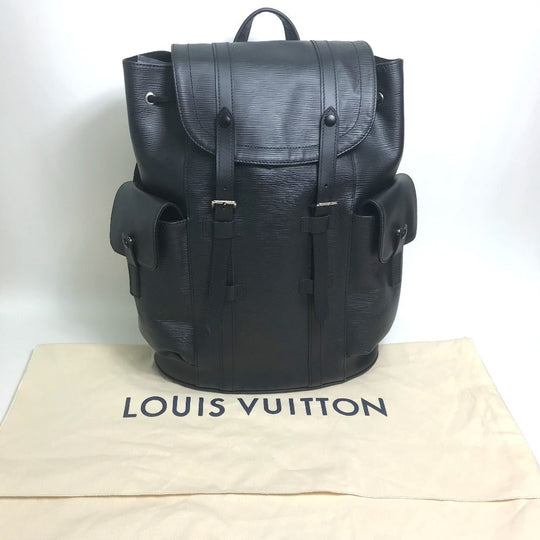 LOUIS VUITTON Backpack M50159 Epi Leather black Epi Christopher PM mens Used Authentic