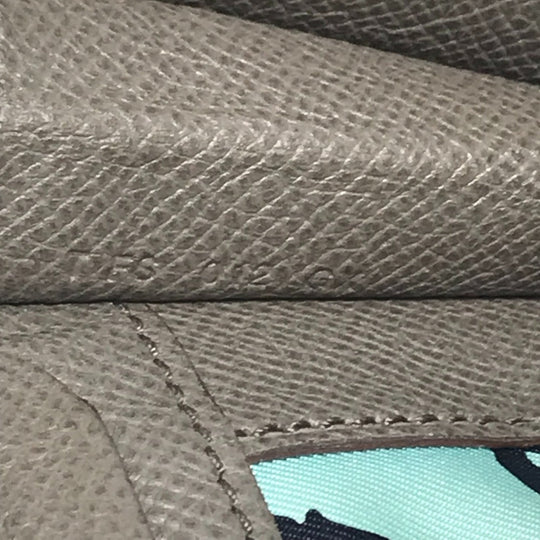 HERMES Clutch bag Epsom Gray type L-shaped fastener Zip computer