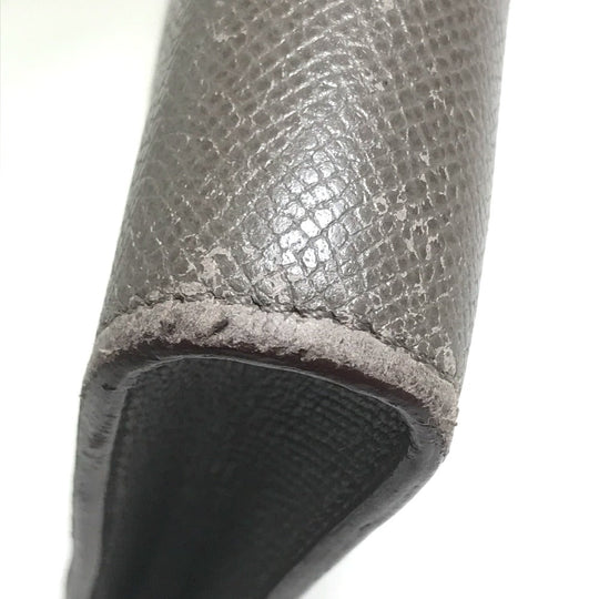 HERMES Clutch bag Epsom Gray type L-shaped fastener Zip computer