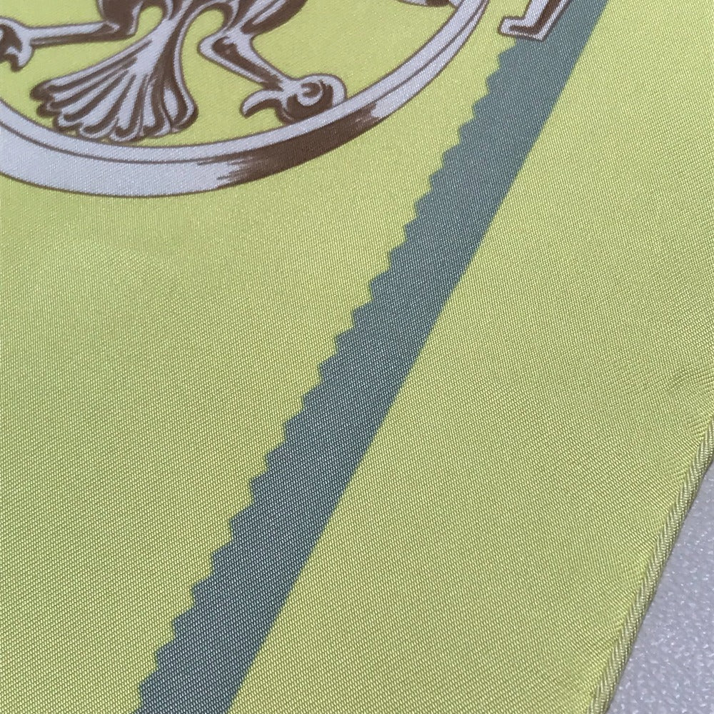 HERMES scarf silk Yellow type Carre90