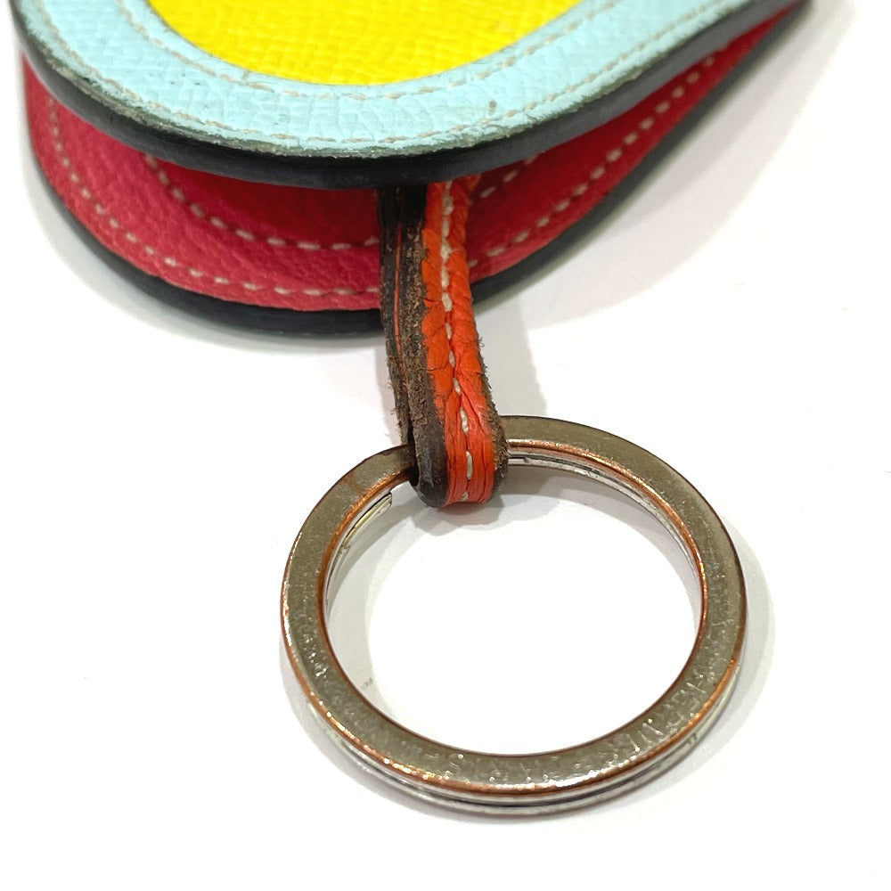 HERMES key ring Epsom yellow Horse Camille Women Used Authentic