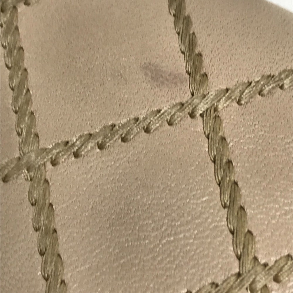CHANEL Long Wallet Purse lambskin beige CC COCO Mark Matelasse Design Women Used Authentic
