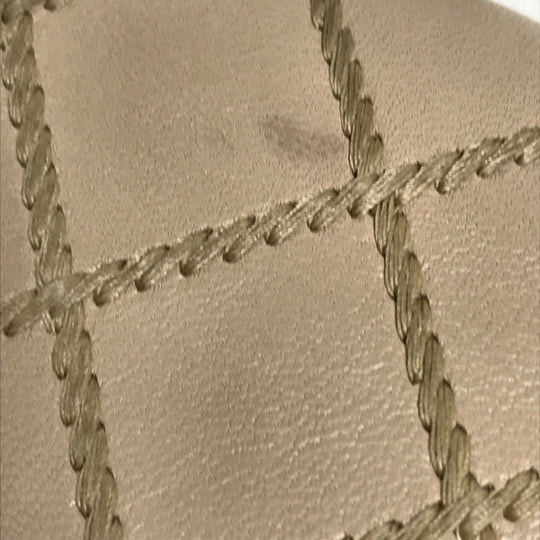 CHANEL Long Wallet Purse lambskin beige CC COCO Mark Matelasse Design Women Used Authentic
