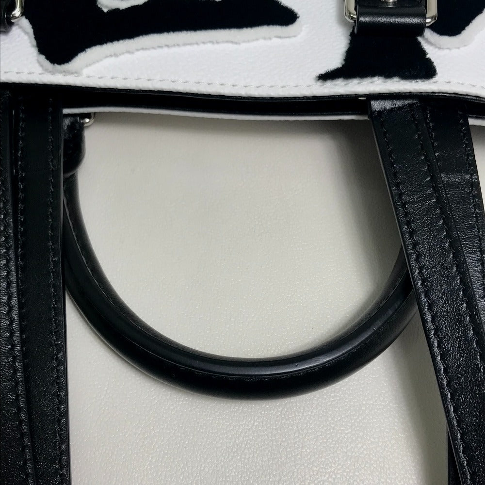LOUIS VUITTON Tote Bag M45567 Coated canvas White / black Tufted monogram LVXUF Hippo unisex(Unisex) Used Authentic
