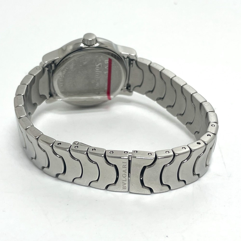 BVLGARI Watches Quartz ST29S Stainless Steel Silver Solo tempo black dial Women Used Authentic
