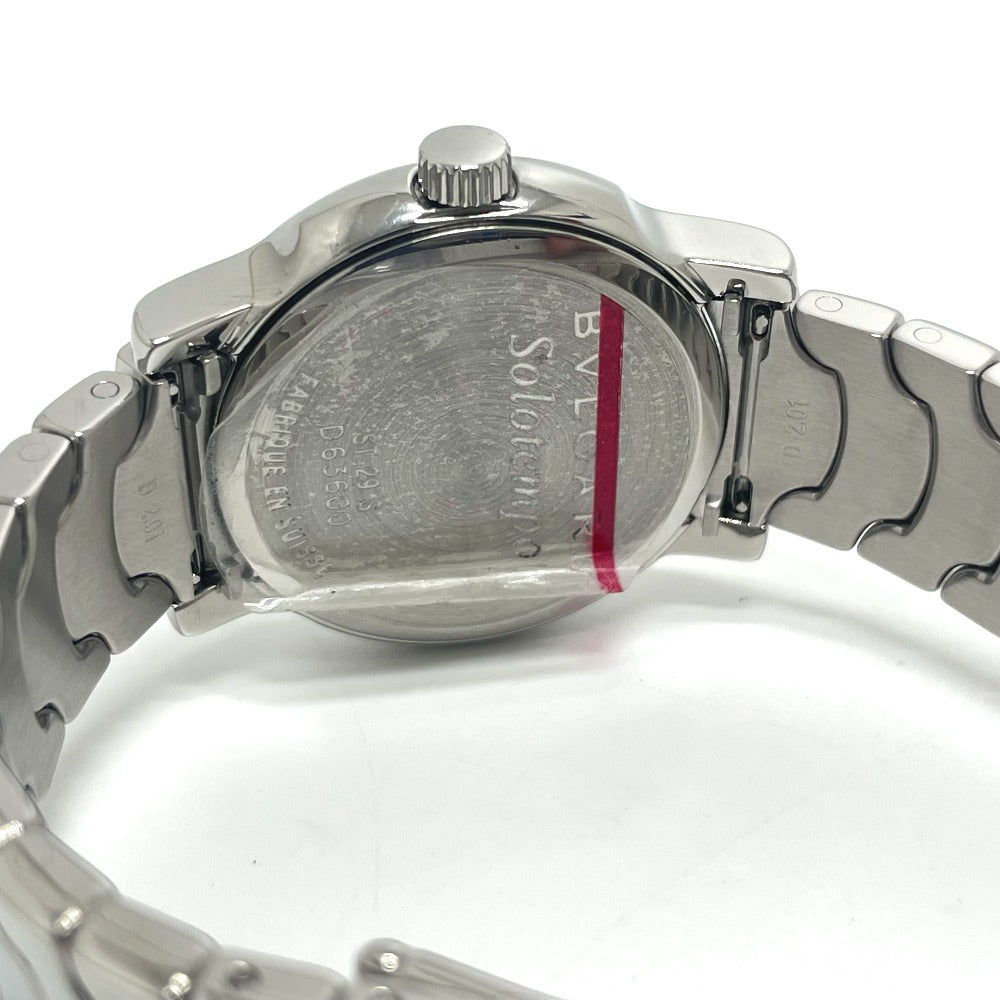 BVLGARI Watches Quartz ST29S Stainless Steel Silver Solo tempo black dial Women Used Authentic