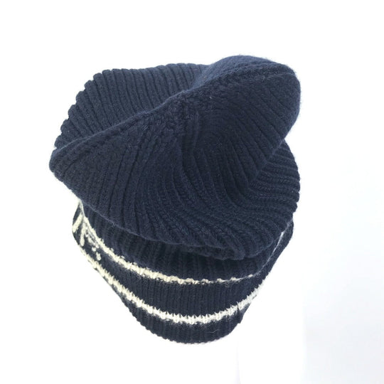 Christian Dior Knit hat 31NOE714IXGH Wool / cashmere Navy logo Women U Used Authentic