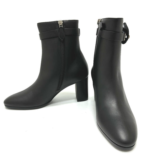 HERMES boots Calf leather black Kelly Saint Germain Women 36.5 Used Authentic