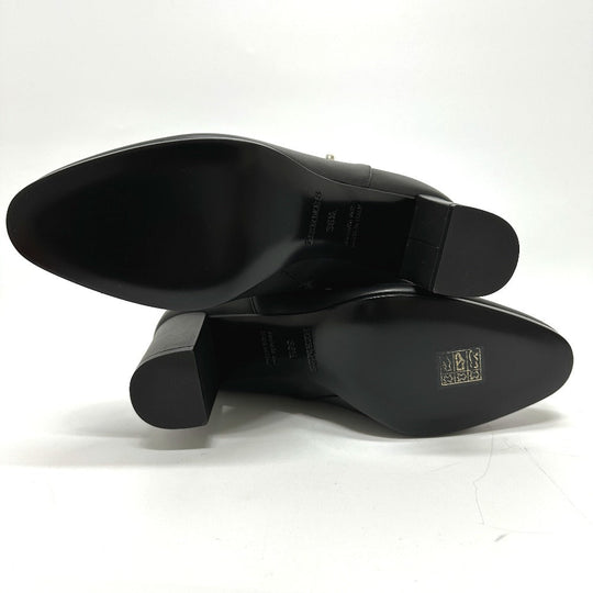 HERMES boots Calf leather black Kelly Saint Germain Women 36.5 Used Authentic
