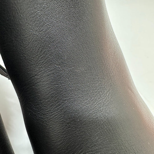 HERMES boots Calf leather black Kelly Saint Germain Women 36.5 Used Authentic