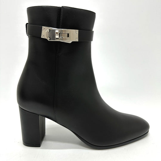 HERMES boots Calf leather black Kelly Saint Germain Women 36.5 Used Authentic