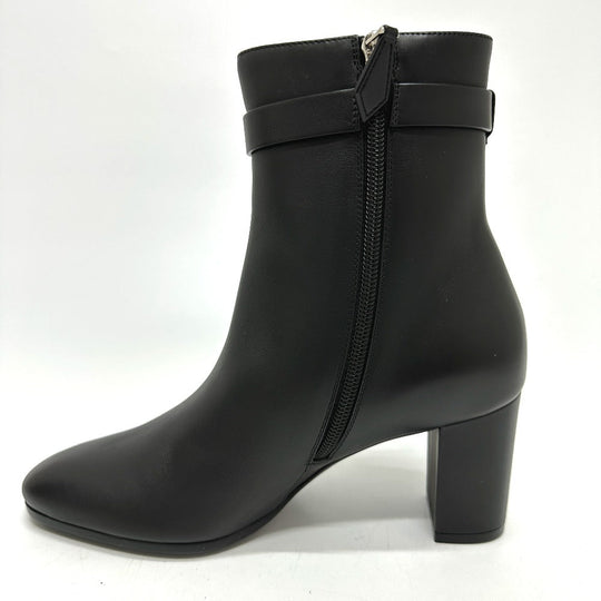 HERMES boots Calf leather black Kelly Saint Germain Women 36.5 Used Authentic