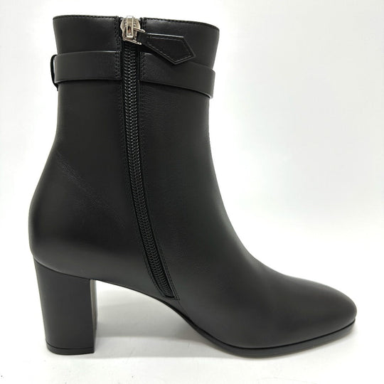 HERMES boots Calf leather black Kelly Saint Germain Women 36.5 Used Authentic