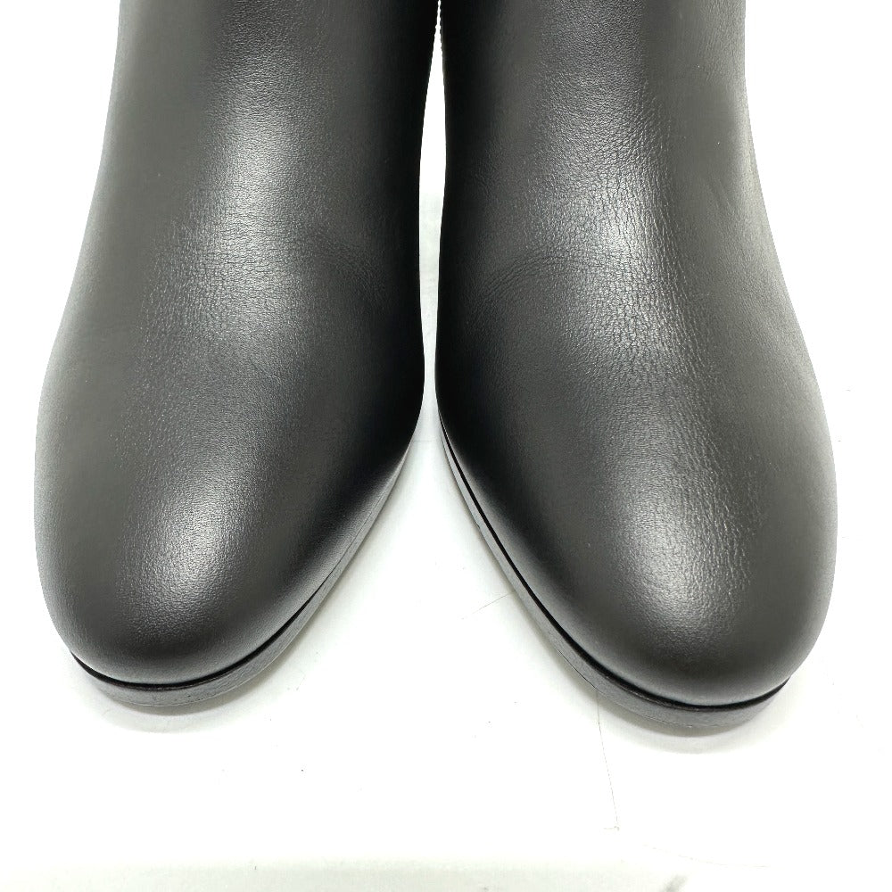 HERMES boots Calf leather black Kelly Saint Germain Women 36.5 Used Authentic
