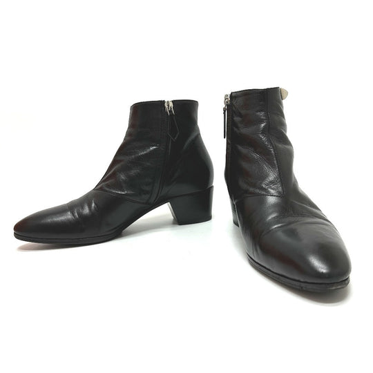 HERMES boots leather black Sistina Women 36.5 Used Authentic