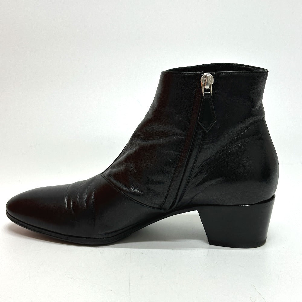 HERMES boots leather black Sistina Women 36.5 Used Authentic