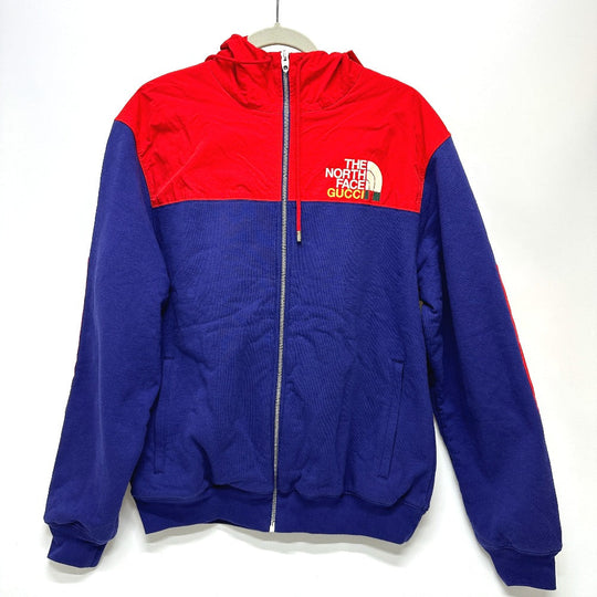 GUCCI Hoodie 671462 Cotton, Nylon Red / blue North Face Collaboration zip-up hoodie mens S Used Authentic