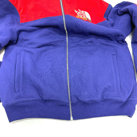 GUCCI Hoodie 671462 Cotton, Nylon Red / blue North Face Collaboration zip-up hoodie mens S Used Authentic