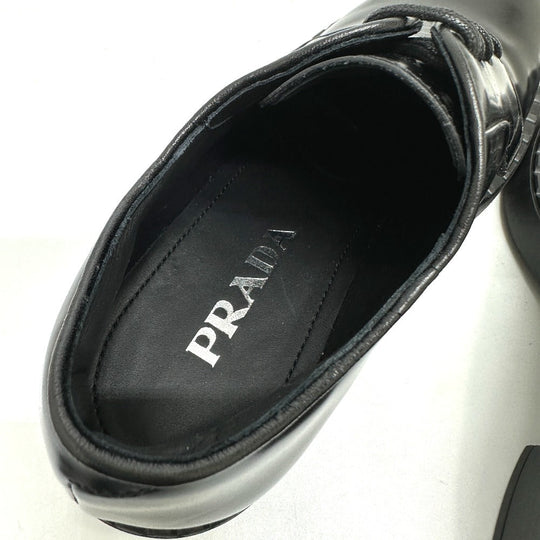 PRADA loafers , Leather black Dress shoes Women 36.5 Used Authentic