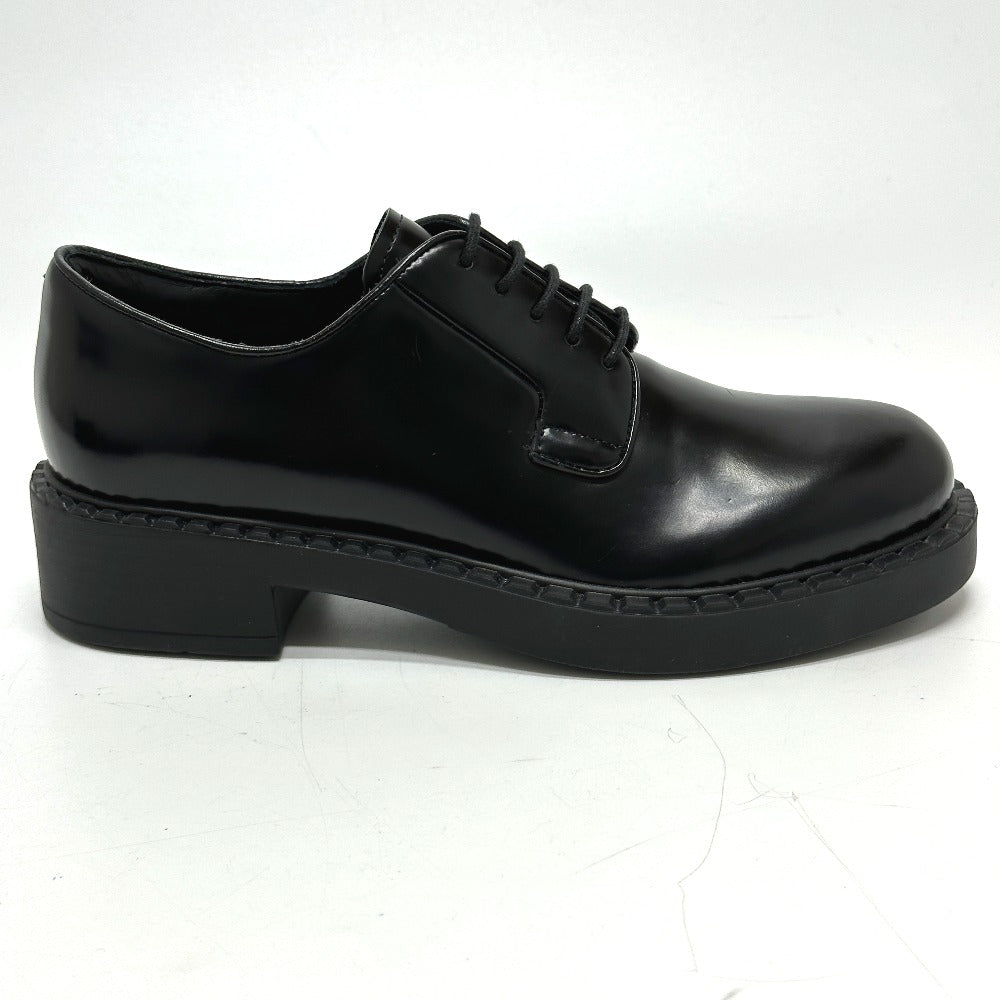 PRADA loafers , Leather black Dress shoes Women 36.5 Used Authentic