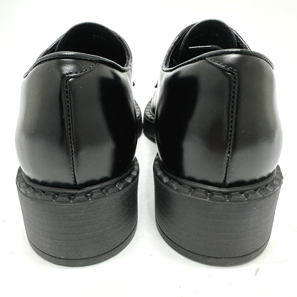 PRADA loafers , Leather black Dress shoes Women 36.5 Used Authentic