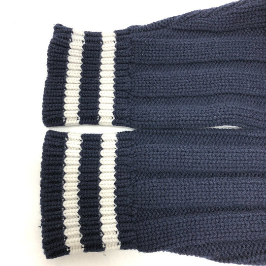 Dior sweater 033M630AT171 wool Navy x white logo Sean Stussy mens XXL Used Authentic