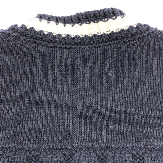 Dior sweater 033M630AT171 wool Navy x white logo Sean Stussy mens XXL Used Authentic