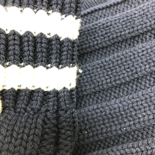 Dior sweater 033M630AT171 wool Navy x white logo Sean Stussy mens XXL Used Authentic