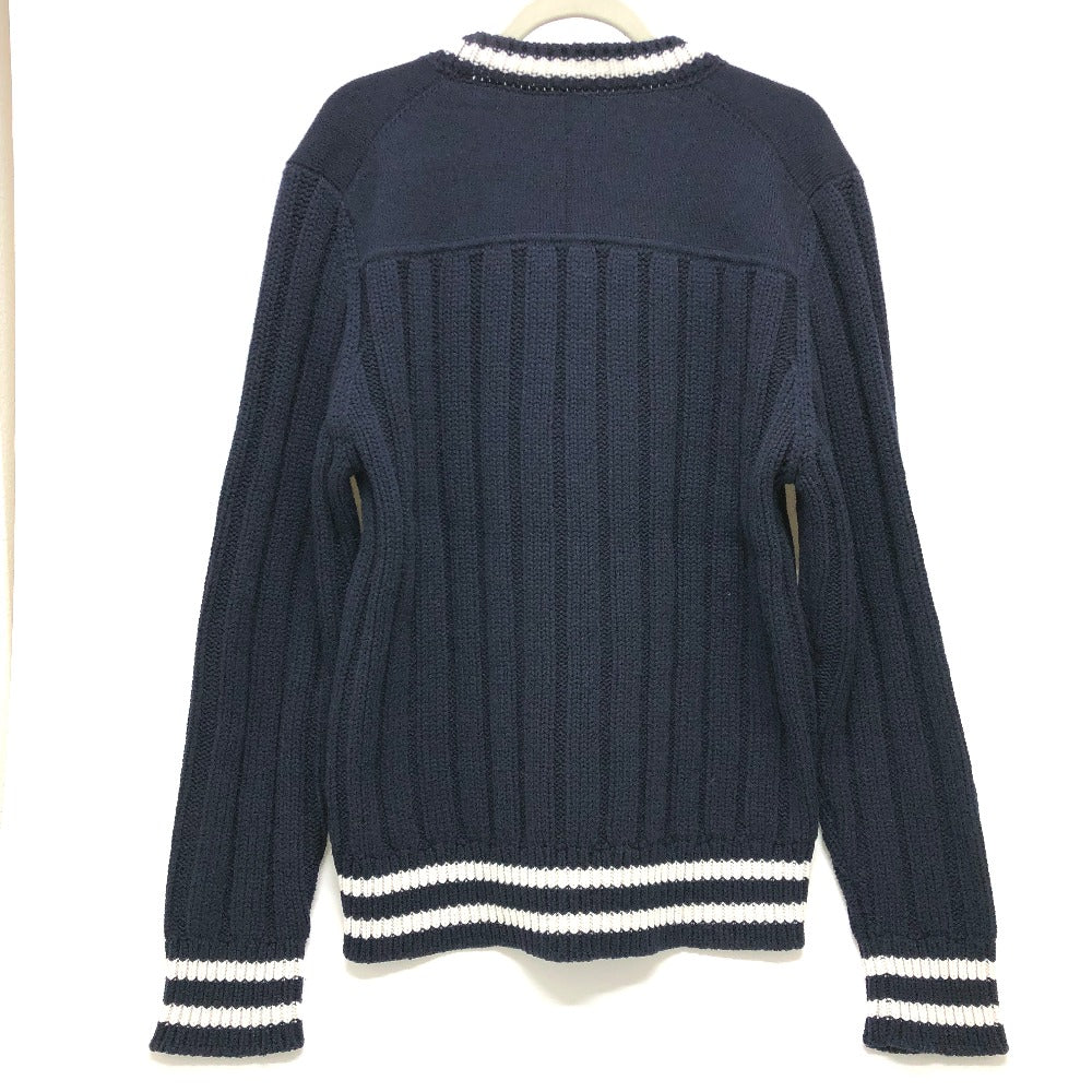 Dior sweater 033M630AT171 wool Navy x white logo Sean Stussy mens XXL Used Authentic