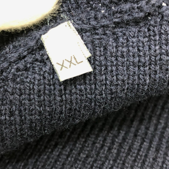 Dior sweater 033M630AT171 wool Navy x white logo Sean Stussy mens XXL Used Authentic