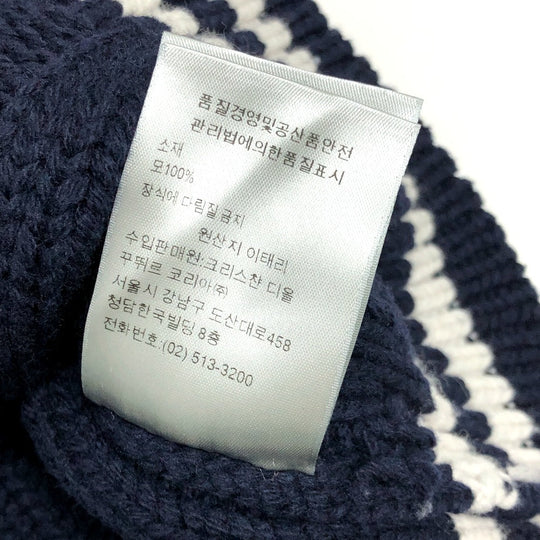 Dior sweater 033M630AT171 wool Navy x white logo Sean Stussy mens XXL Used Authentic