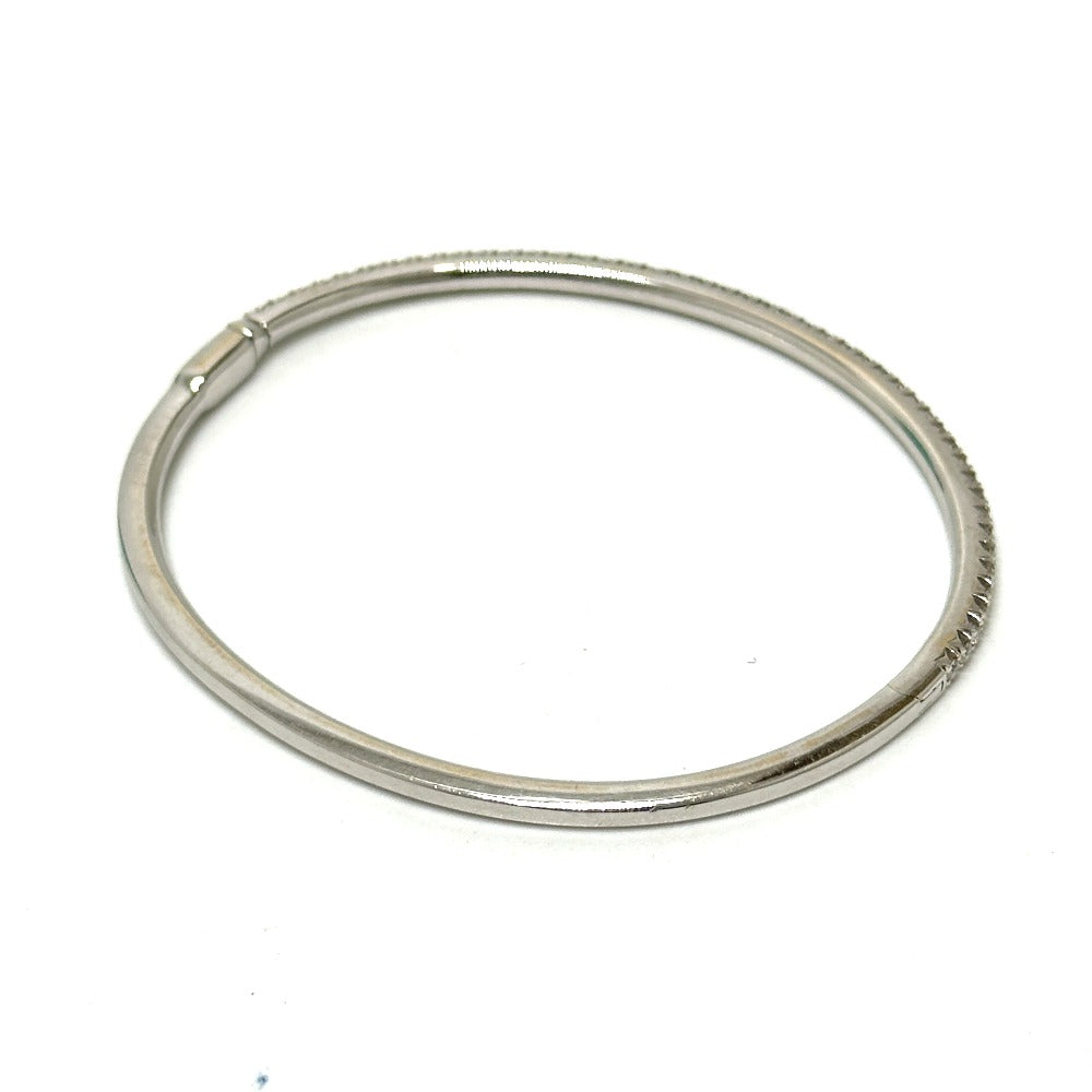TIFFANY&Co. Bangle K18WG White gold metrohinge diamond Women Used Authentic