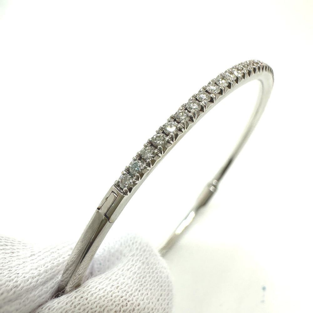 TIFFANY&Co. Bangle K18WG White gold metrohinge diamond Women Used Authentic