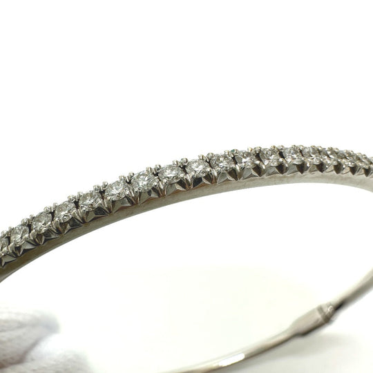 TIFFANY&Co. Bangle K18WG White gold metrohinge diamond Women Used Authentic