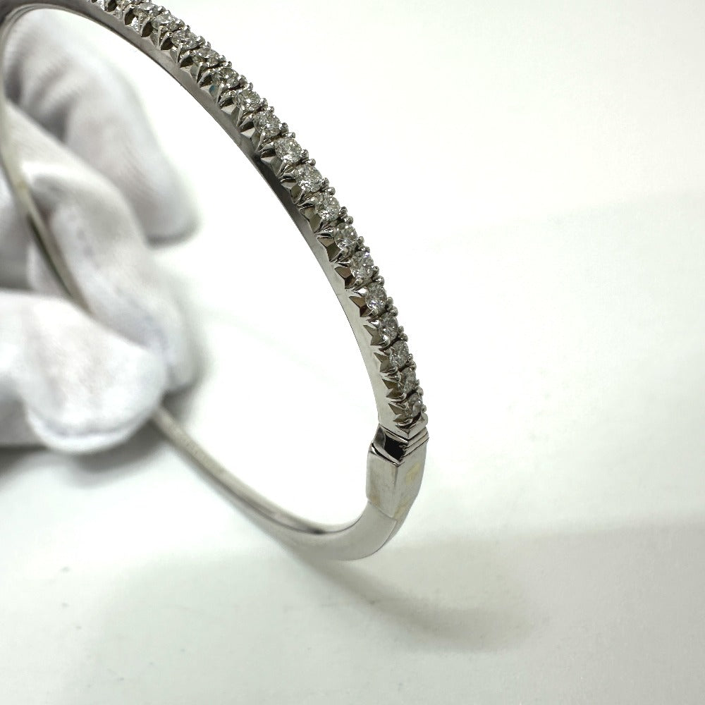 TIFFANY&Co. Bangle K18WG White gold metrohinge diamond Women Used Authentic