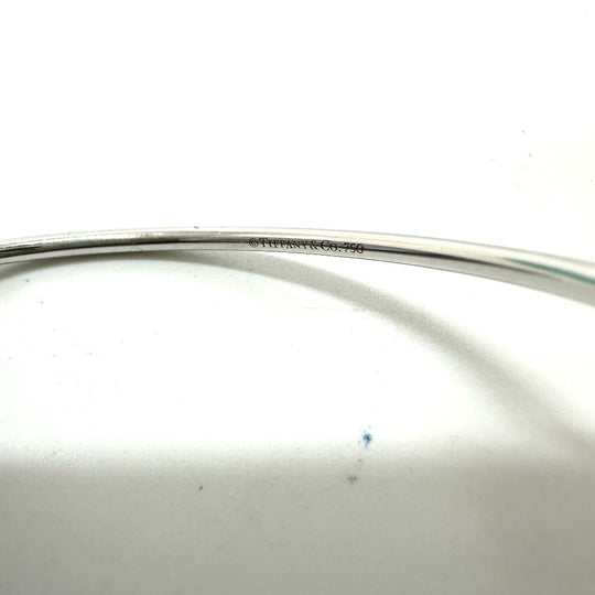TIFFANY&Co. Bangle K18WG White gold metrohinge diamond Women Used Authentic