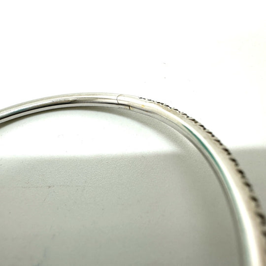 TIFFANY&Co. Bangle K18WG White gold metrohinge diamond Women Used Authentic