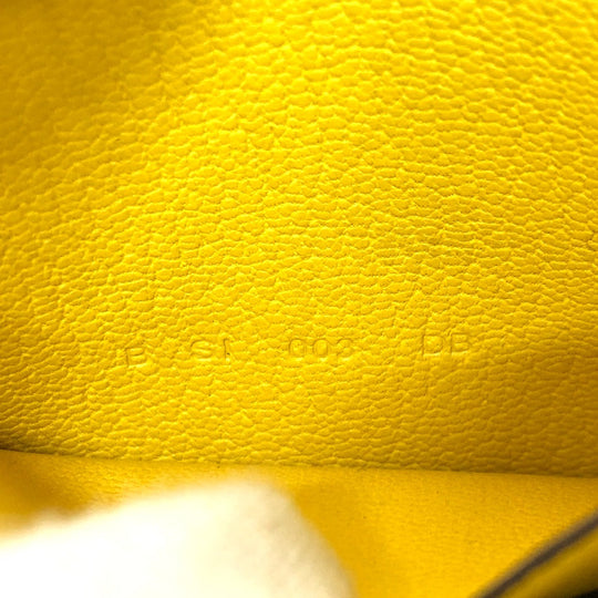 HERMES Card Case Evercolor yellow Chene Dunkle Zip Angor unisex(Unisex) Used Authentic