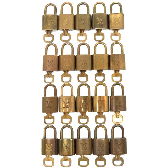 LOUIS VUITTON Cadena metal gold 20-piece set Cadena Padlock Padlock unisex(Unisex) Used Authentic